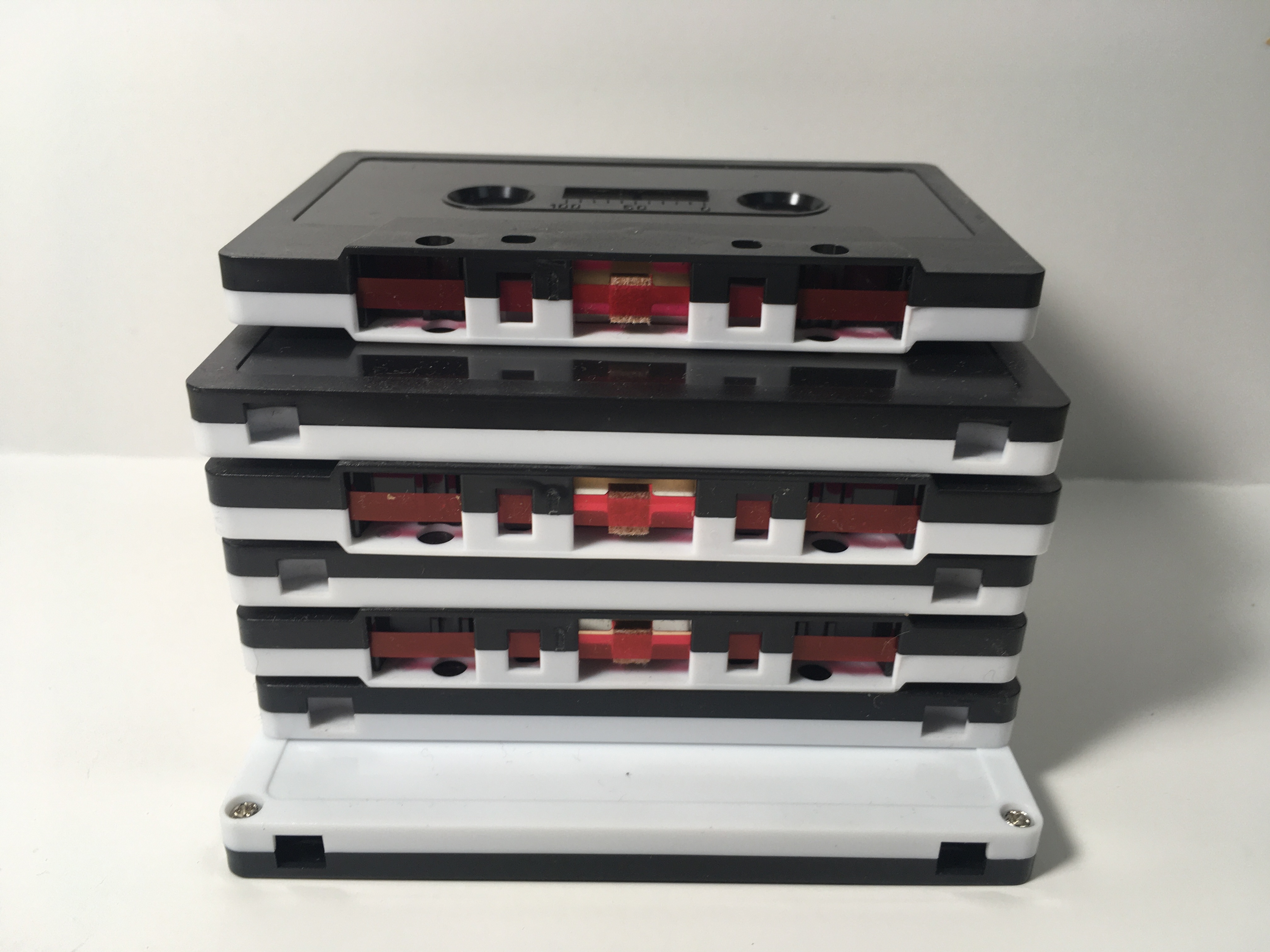 C12 Normal Bias Black & White Cassettes 20 Pack Audio Cassettes